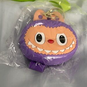 Purple Labubu Monster Keychain Toy and purse